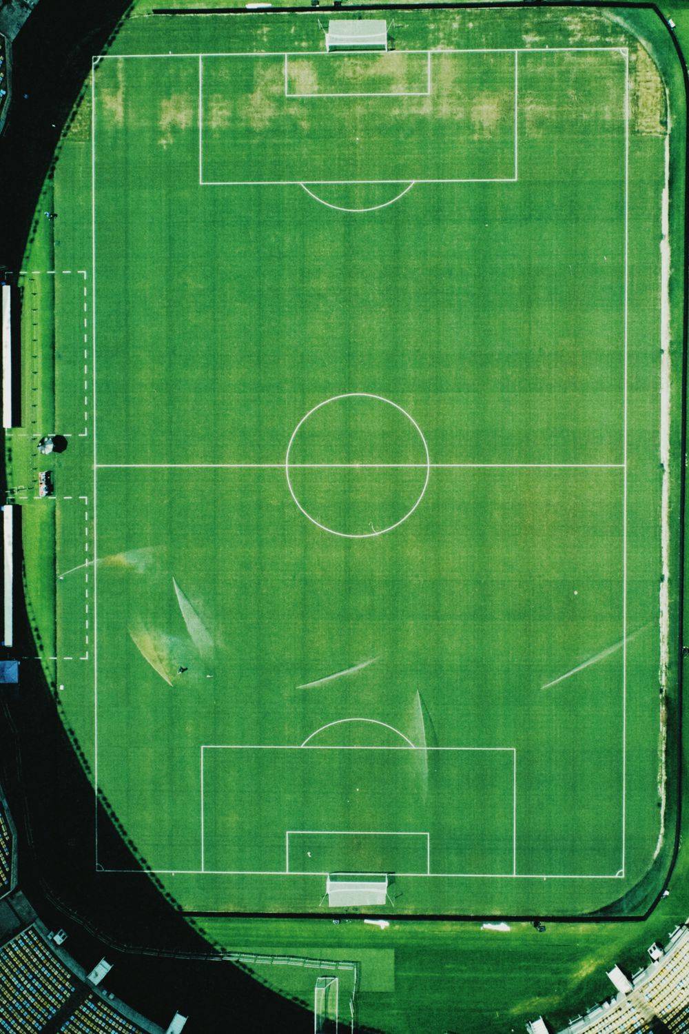 Lapangan sepak bola dari atas